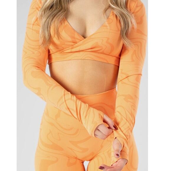 Paragon Fitwear Creamsicle RecStretch DesB Infinite Reversible Long Sleeve Bra - Picture 3 of 9